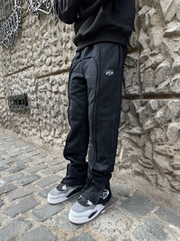 Pantalón de Buzo Flared Negro Hombre - 100% Algodón - WhiteStyle