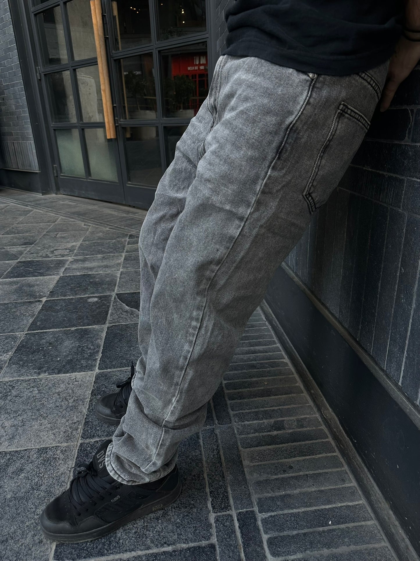 Jeans gris Loose Fit